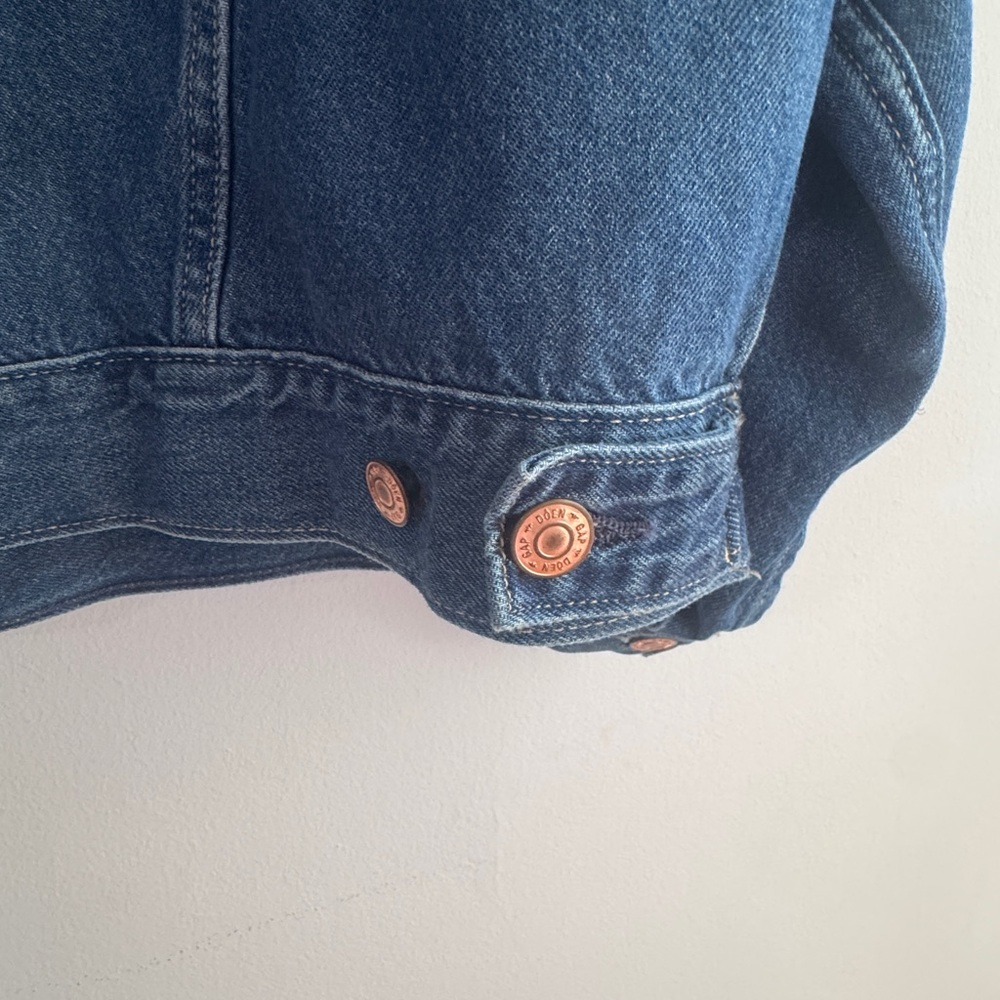 GAP Oversized Balloon Sleeve Blue Jean Jacket - Picture 7 of 12